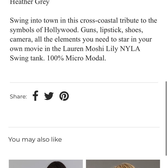 Lauren Moshi NYLA Lily Basic Swing Tank White - Picture 8 of 8